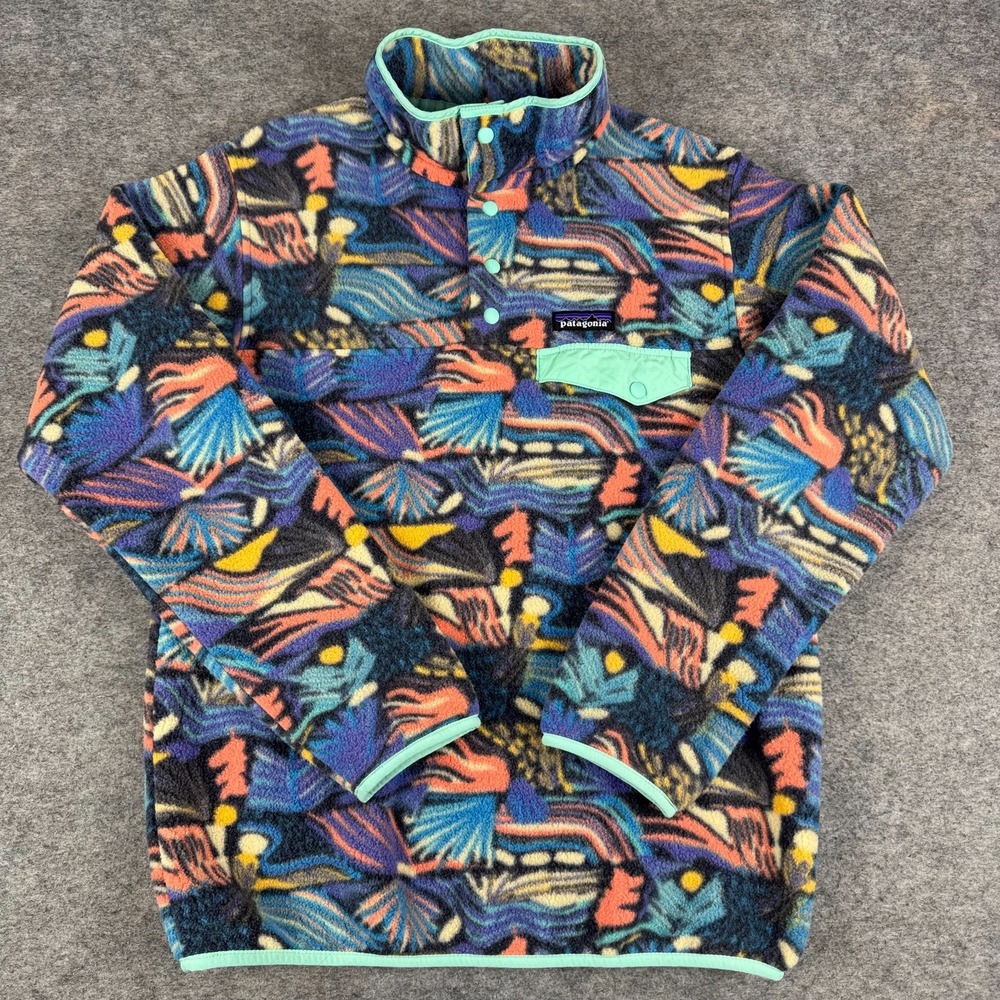 Patagonia Lightweight Synchilla Snap-T Fleece Pullover Joy Pitch Blue Womens XS